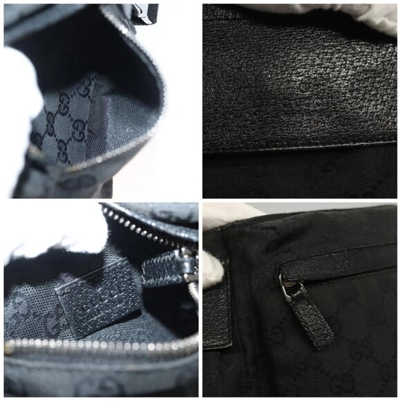 GUCCI GG Canvas Waist bag Black Silver - Picture 13 of 15